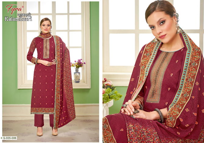 Fyra Kalamkaari Fancy Festive Wear Pashmina Designer Dress Material Collection